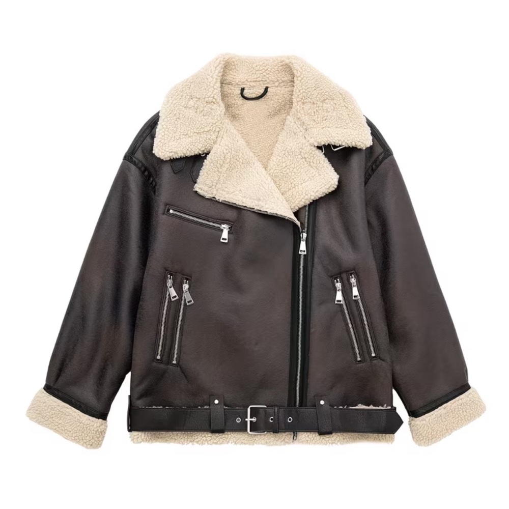Women's Brown Shearling Jacket